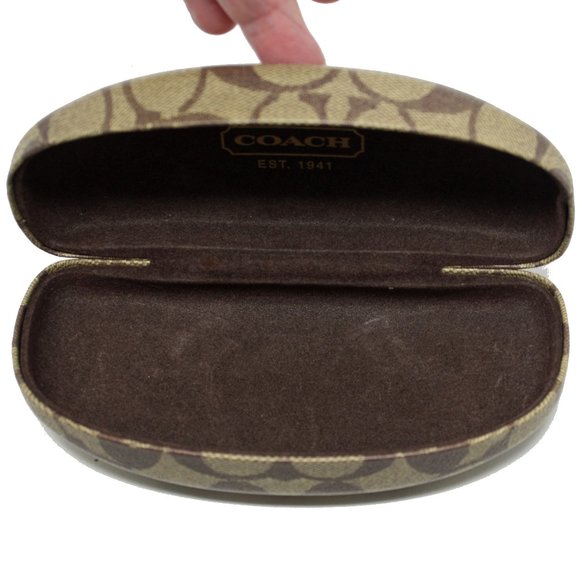 Coach Eyeglass Sunglasses Hard Case - Signature Brown - Picture 3 of 5
